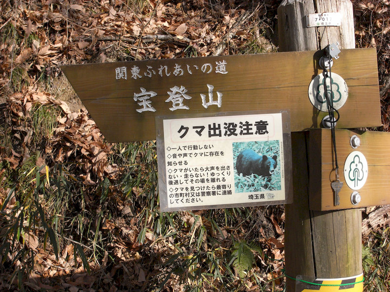 熊注意の看板